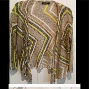 Nic+ Zoe linen open front cardigan sweater. PS